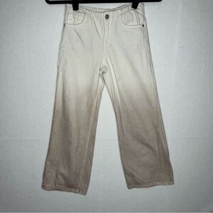Zara Ombre Cream / Tan Denim Pants